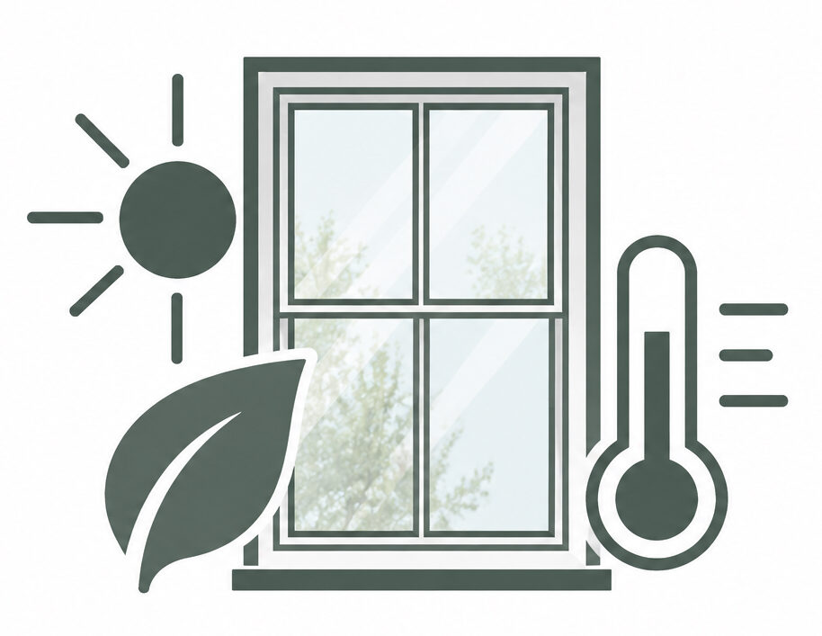 Energy-efficient replacement window with Low-E glass